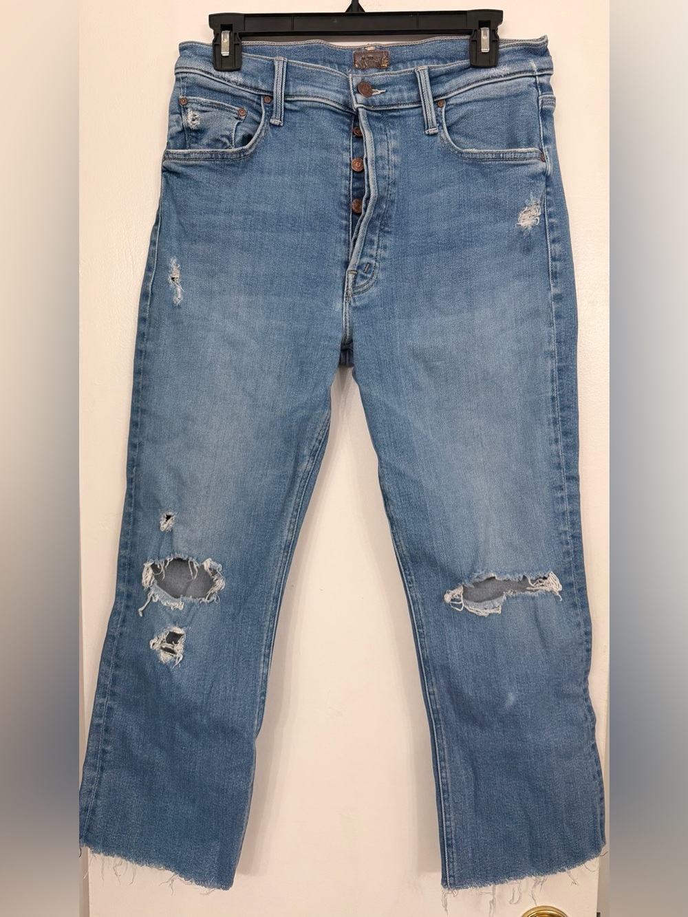 MOTHER The Tripper Ankle Fray Play Like a Pirate Blue Size 30 - Picture 2 of 13
